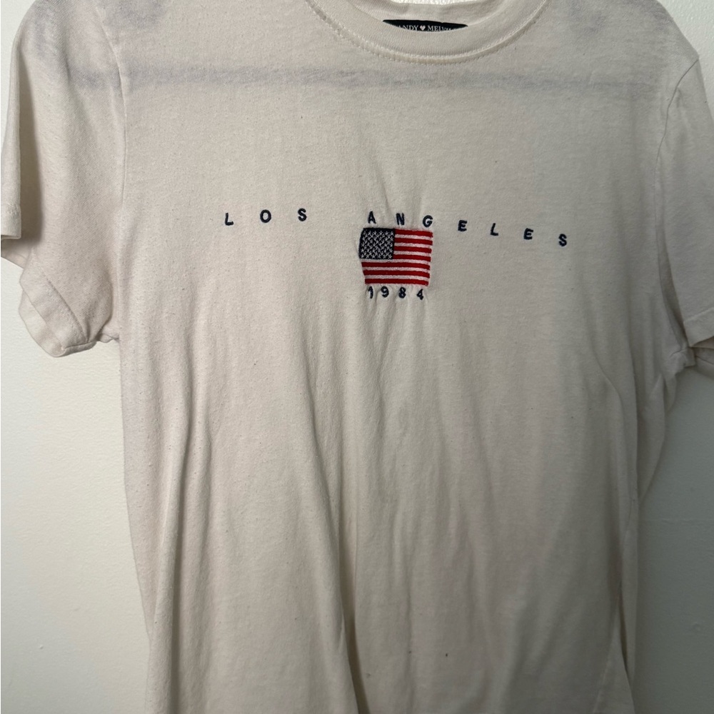 Brandy Melville Los Angeles 1984 Cream T-Shirt
